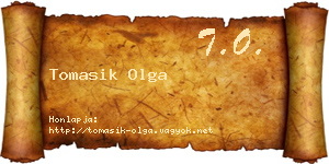 Tomasik Olga névjegykártya